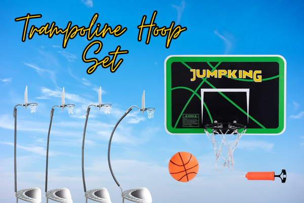 Bounce, Dunk, Repeat: Meet the JumpKing Trampoline Basketball Hoop Set!